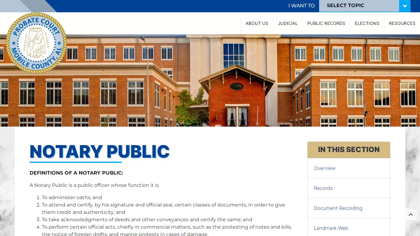 Notary Public - Mobile County Probate Court