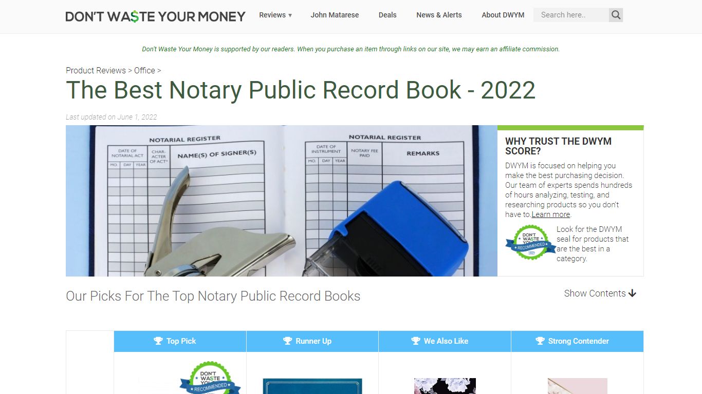 The Best Notary Public Record Book | August 2022 - Don't Waste Your Money